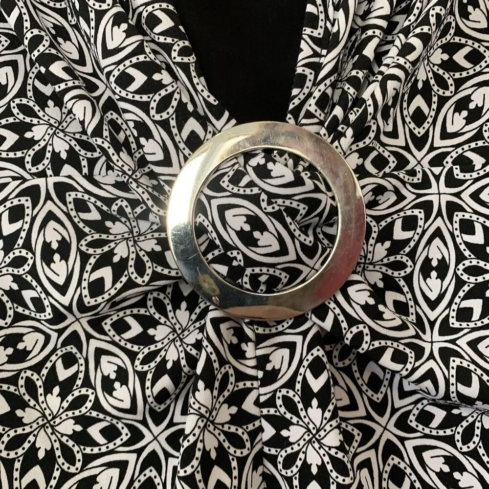 Vtg JTB Womens Large (?) Shirt Babydoll Preppy Clean Goth Y2K 90s Layered Look - Picture 4 of 8